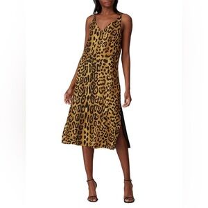 Adam Lippes Collective Leopard Print Cami Midi Dress